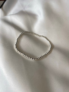 Small Silver Beaded Bracelet