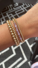Load image into Gallery viewer, Amethyst Gold Bead Bracelet
